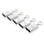 1.000 mAh sleutelhanger powerbank, zilver 1.000 mAh sleutelhanger powerbank, zilver